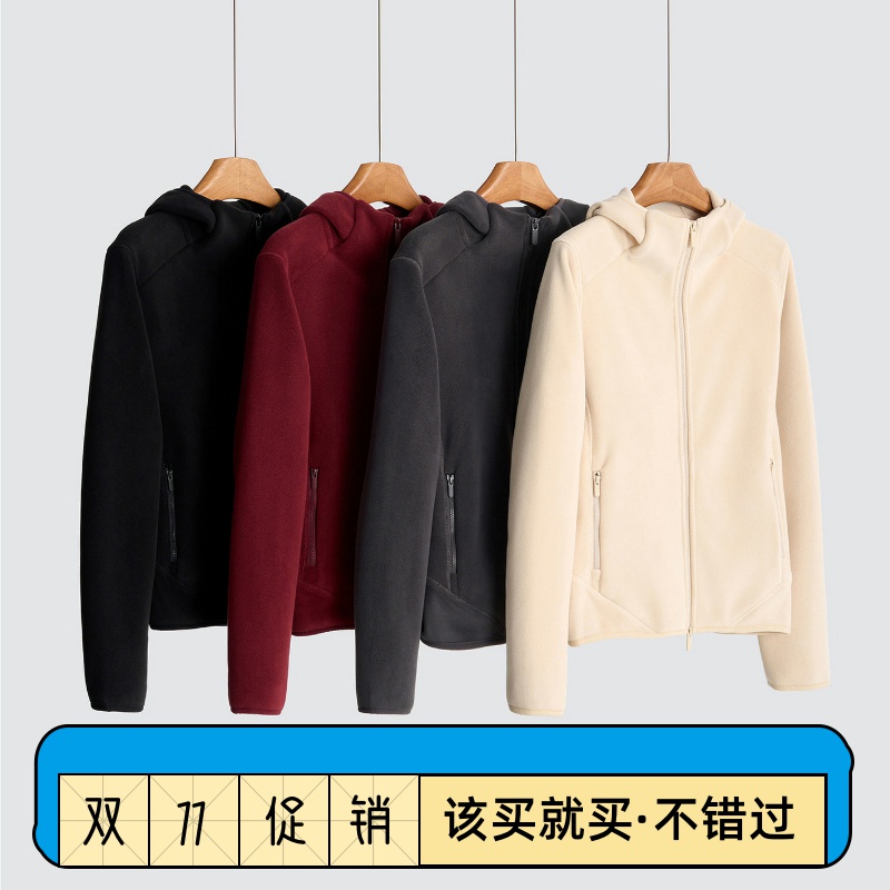 2025摇粒绒双面高领运动加厚通勤