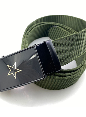 空降师新款五角星尼龙带加厚带战术军迷腰带可选军迷百搭帆布皮带