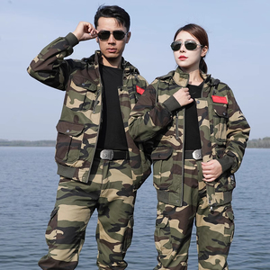 冬季加厚迷彩服套装男加绒战术训练服新式军迷劳保工作服训作服女