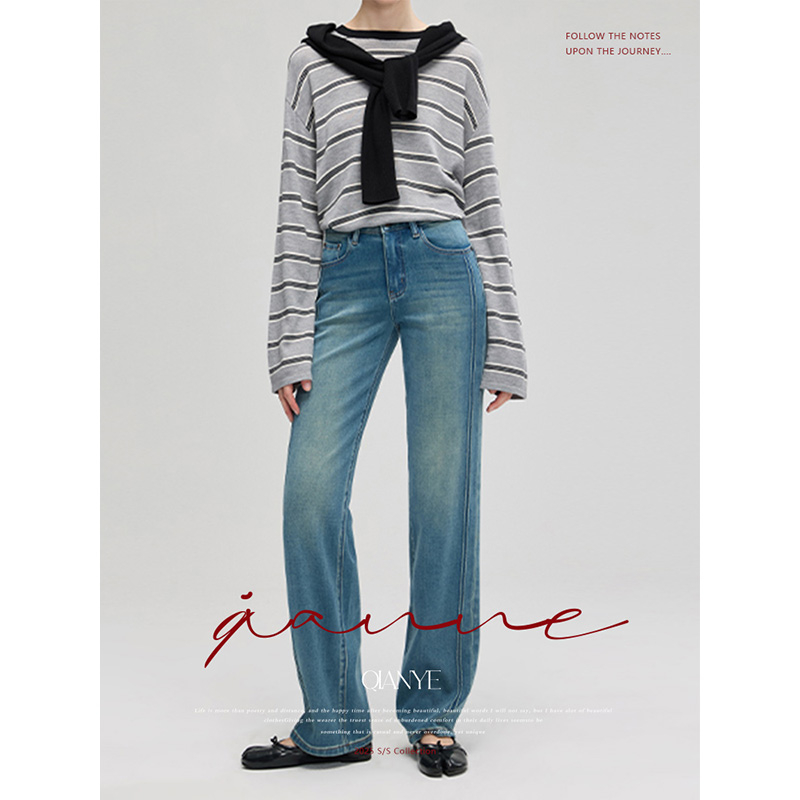 高品质修身宽松流行百搭直筒裤