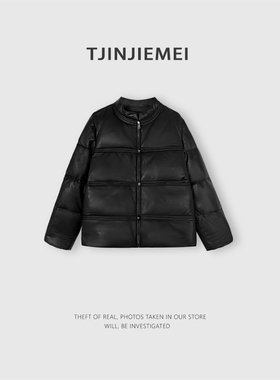 T井姐妹【西海岸】设计感精致绵羊皮气质百搭鹅绒服ERF2601-ZT7