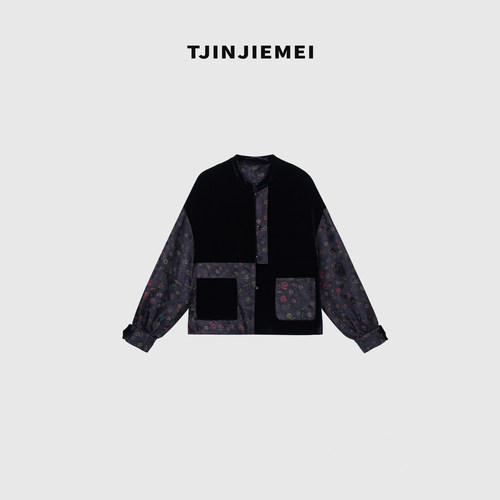 T井姐妹【丝绒花海】设计感真丝丝绒外套WT2608-TJ979