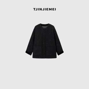 羽绒服外套YRF2510 T井姐妹 短款 设计感轻奢时尚 TJ592 夜宴