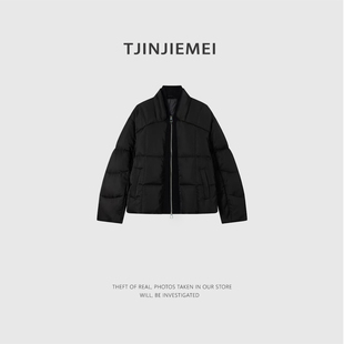 E25206 针织领拼接鹅绒服YRF2510 T井姐妹 锁温舱短款