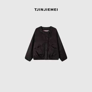 鹅绒服ERF2510 设计感圆领宽松短款 25393 尤克里 T井姐妹