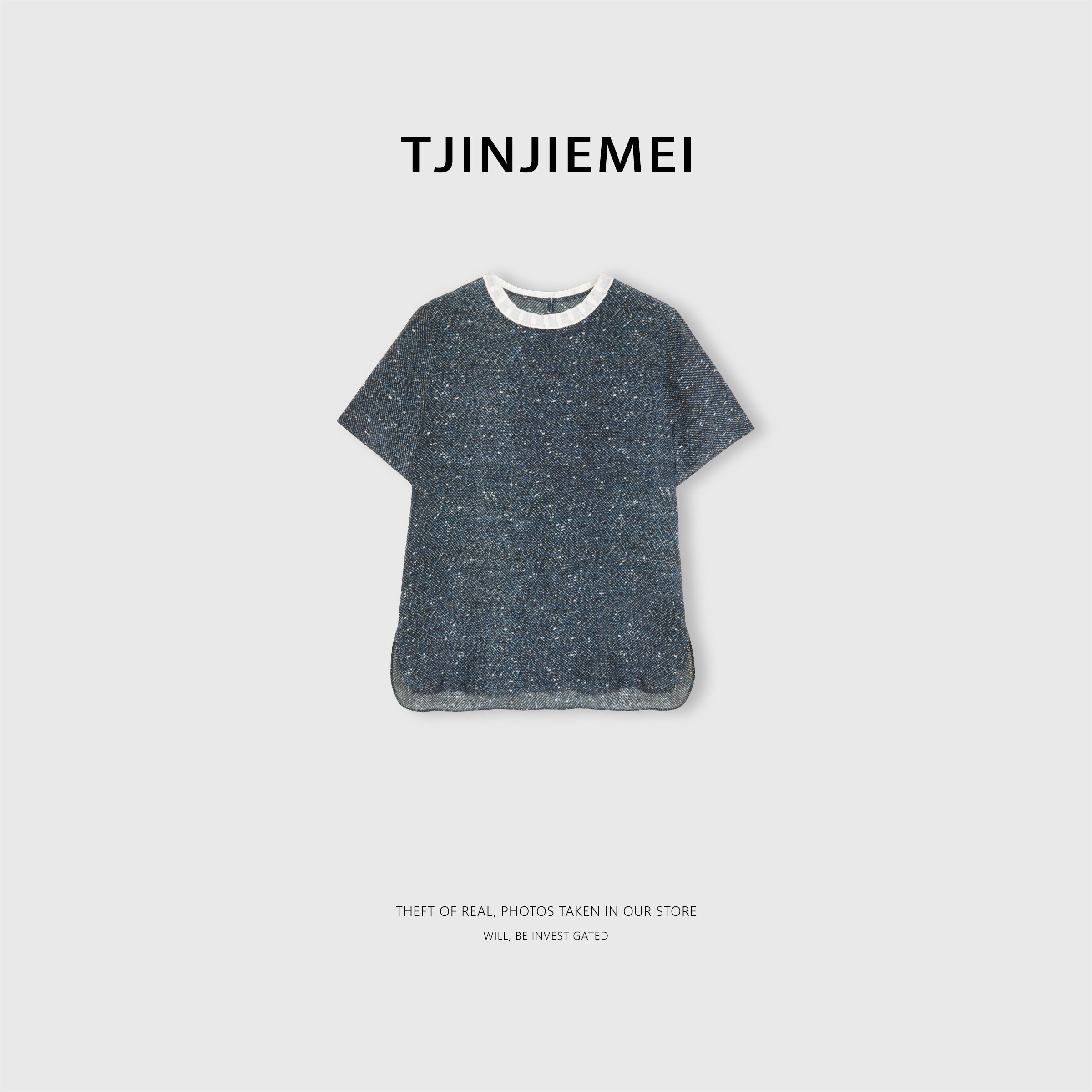T井姐妹【克蓝茵】100桑蚕丝设计感显瘦短袖T恤DX2605-TJ875