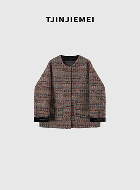 T井姐妹【木质调 】设计感羊毛混纺彩纱羽绒服WT2509-TJ528