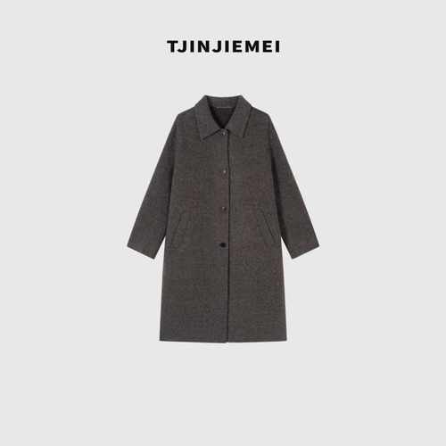 【T井姐妹】新款设计感绵羊毛大衣DY2509-WBQ950