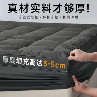 加厚床笠罩床垫被褥铺底软垫四季通用1.5m1.8m床单双人磨毛床垫罩