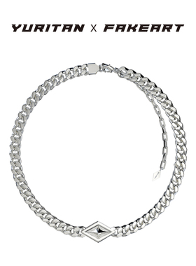 YURITAN镶钻情侣款古巴链项链