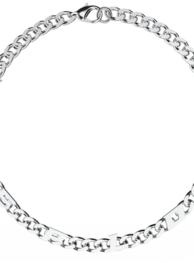 YURITAN潮酷情侣款镀金古巴链