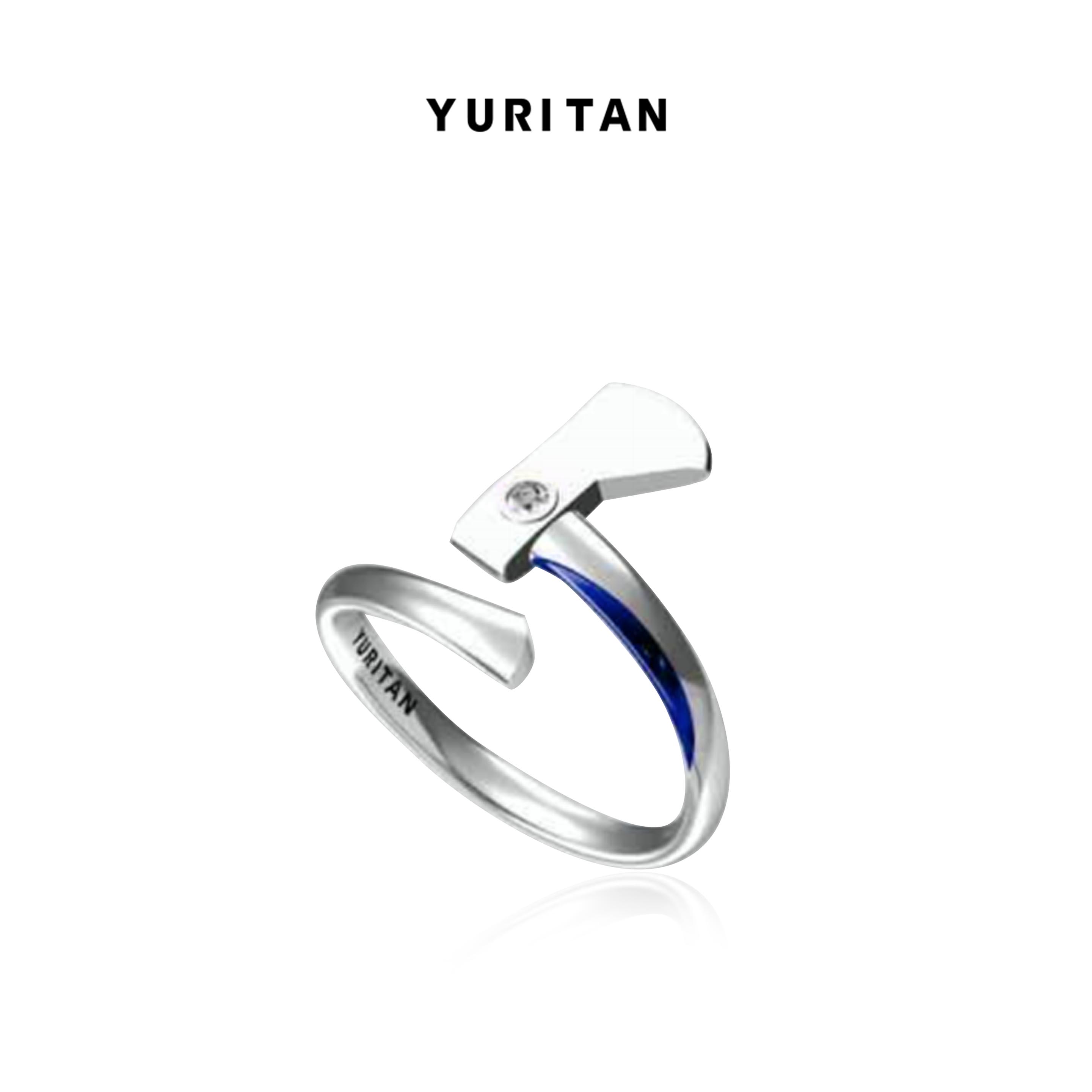 yuritan斧头戒指时尚情侣款指环
