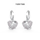 YURITAN章鱼爱心镶钻耳环深海系列原创设计银色镀金甜酷女款 耳饰