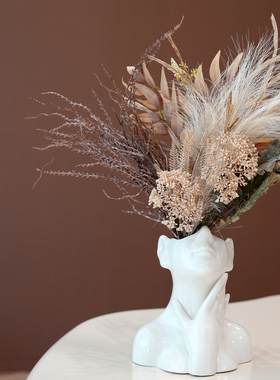 创意陶瓷花瓶高级感装饰摆件