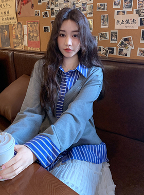 【现货】条纹拼接外套S635 P145 K218