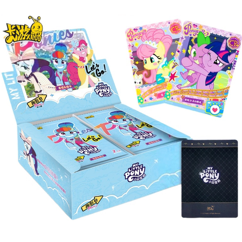 正版卡游小马宝莉卡片趣影包卡牌一整盒CR卡UR卡册儿童黑背2元包