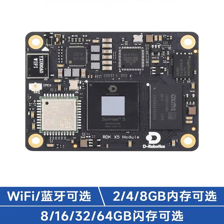 地瓜机器人RDK X5智能模组 开发板 4GB内存 32GB eMMC WiFi6/蓝牙