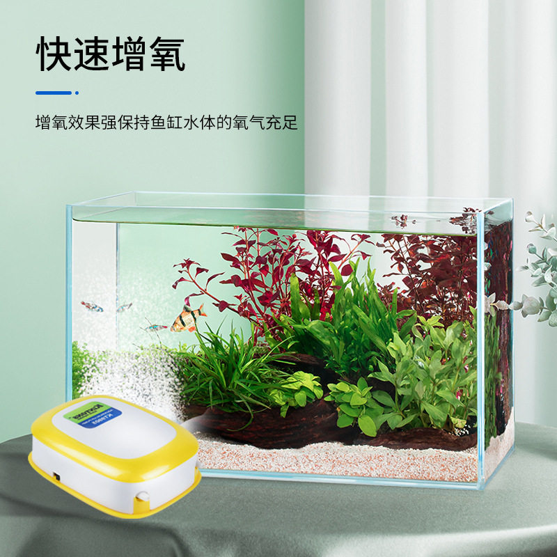 鱼缸增氧大功率氧气泵水族增氧机冲氧泵打氧机增氧泵