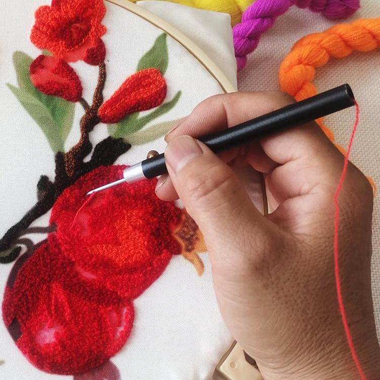 7t戳戳绣戳针老式剁花针挆掇花手工绣花针工具包毛线戳戳乐