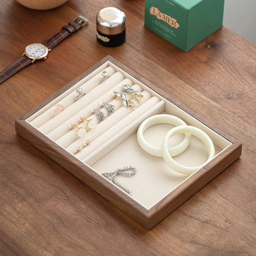 黑胡桃实木首饰风格收纳盒大容量