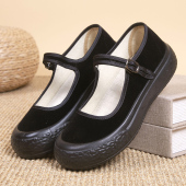 妈妈鞋 春夏新款 舞蹈鞋 女工作软底轻便防滑上班黑布鞋 老北京布鞋