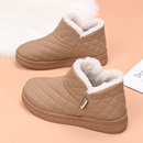 新款冬季加绒舒适女棉鞋休闲保暖雪地靴防寒加厚妈妈鞋短筒靴