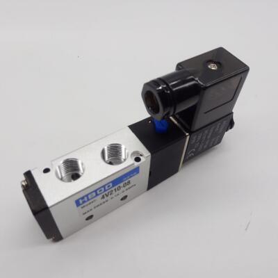 HBQD洪冰气动 二位五通电磁阀4V210-06 AC220V 4V210-08 DC24V