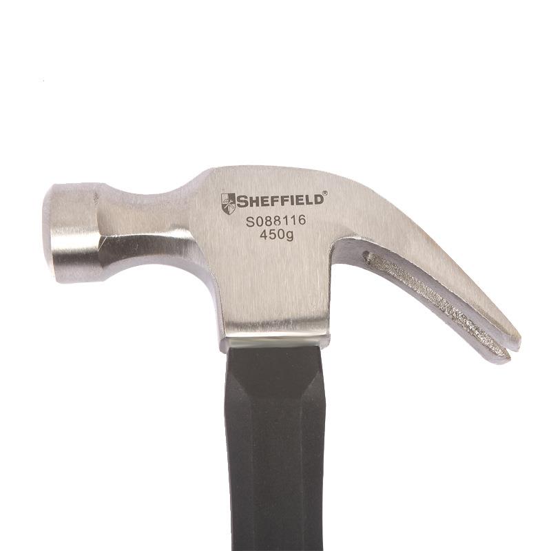 钢盾S088116 纤维柄羊角锤起钉锤拔钉锤榔头木工铁锤16oz热处理锤
