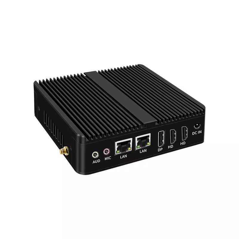 倍控迷你工控机双网口双串口N5105 J6412 N100 J4125全铝无风扇嵌