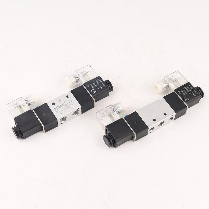 二位五通电磁阀双线圈4V220-08/4V320-10/4V420-15/3V220-08电控