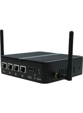 2.5G四网口J6426软路由四核J4125工控机爱快4G插卡工业级迷你主机