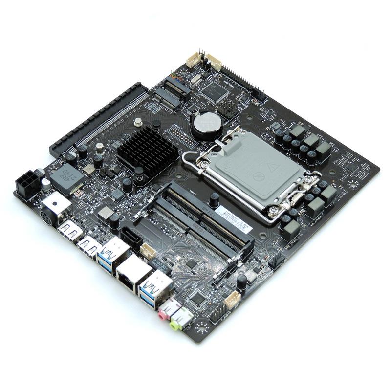 全新H610-P侧插显卡Thin ITX主板1700针一体机电脑超薄主板