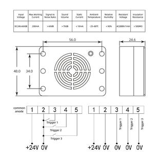适用于通力电梯轿顶到站钟KM851980日立语音报站蜂鸣器FFYD-DZ03A