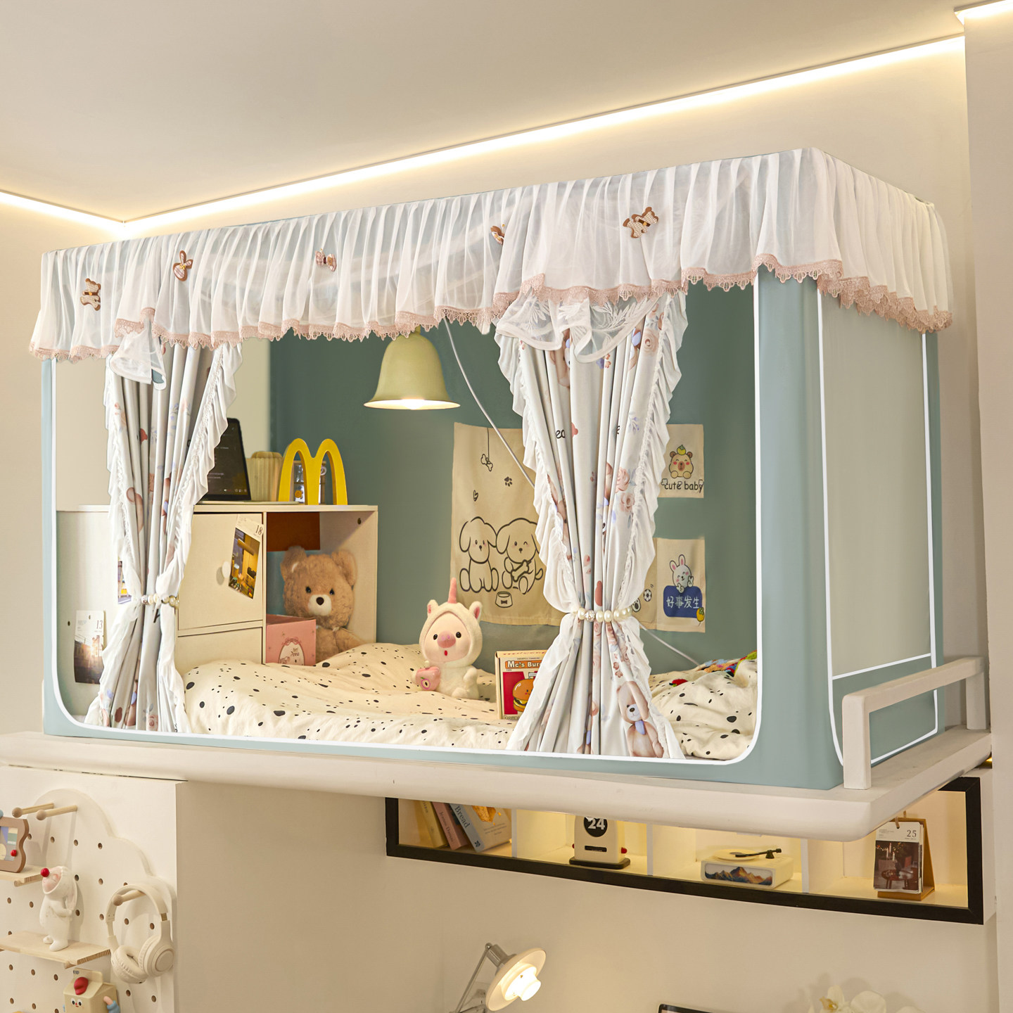 蚊帐学生宿舍专用2025新款大学生上铺90x190高中生上下铺遮光床帘