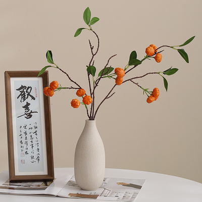仿真小南瓜陶瓷花瓶摆件