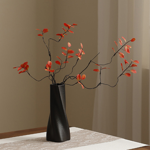 陶瓷花瓶轻奢高级感现代简约插花创意摆件玄关客厅电视柜家居装 饰