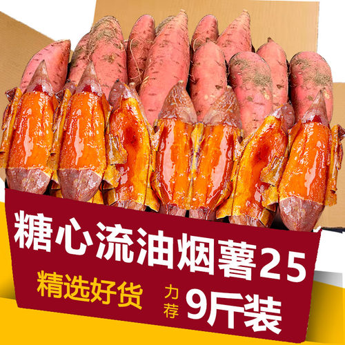 山东烟薯25号蜜薯新鲜红薯9斤糖心沙地甜番薯流油地瓜烤红薯专用