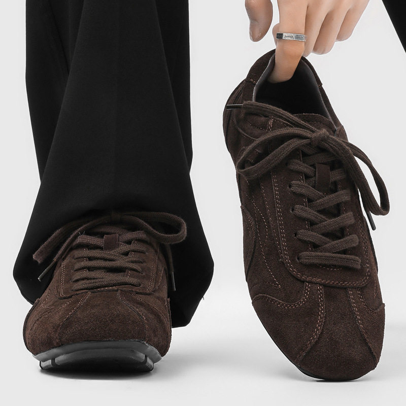 【轻奢品质】棕色拳击训练鞋休闲舒适软底阿甘德训鞋男复古高级感