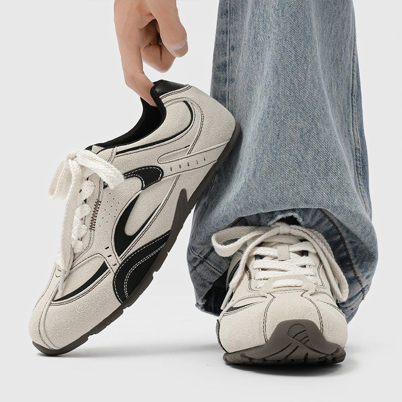 复古美式阿甘鞋男女款春季百搭运动德训鞋百搭情侣休闲软底赛车鞋