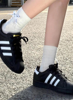 金标贝壳头黑色厚底男女鞋莆田2026新款春夏情侣百搭透气休闲板鞋