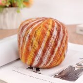 段染蕾丝马海毛毛线渐变段染毛线真丝马海蛋糕线diy编织毛衣围巾