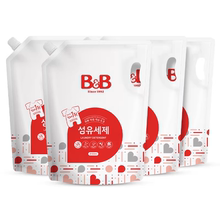 韩国B&B保宁必恩贝天然婴儿宝宝洗衣液补充装2100ml*4袋