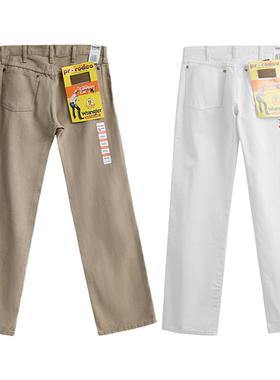Wrangler/威格13MWZ系列休闲裤男士高腰直筒长裤纯棉舒适牛仔裤