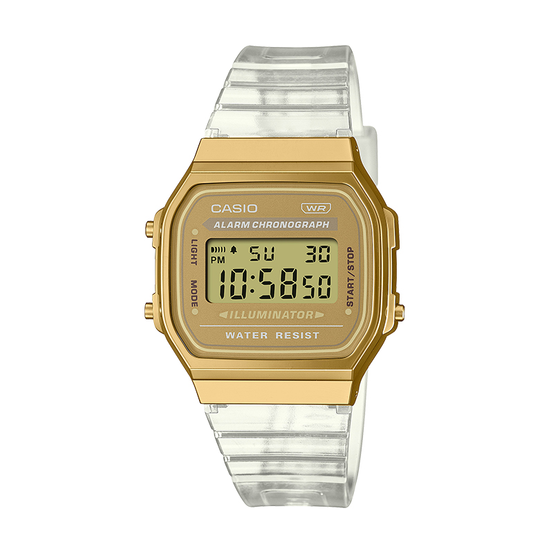 CASIO卡西欧小方块复古潮流时尚防水电子男女同款手表168石英方形