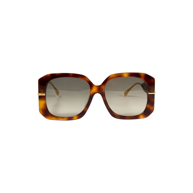 Fendi FENDIGRAPHY几何形太阳镜女士亚洲版 FE40065F方形时尚