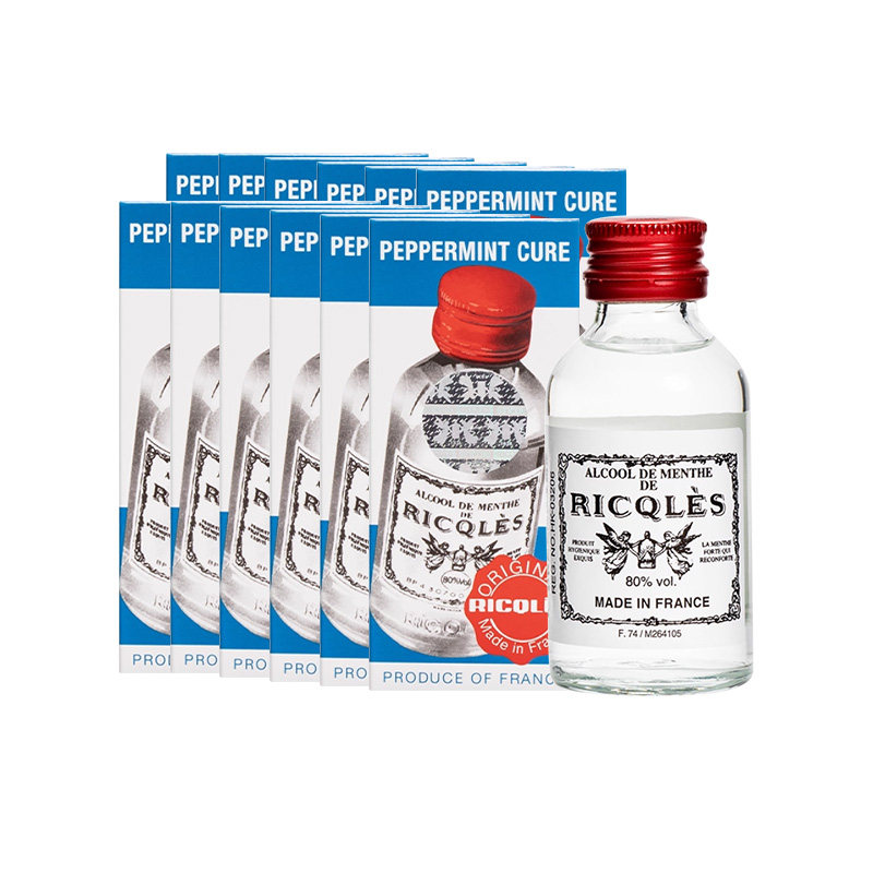 法国双飞人RICQLES利佳薄荷水港版50ml*12驱蚊消暑晕车