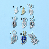 s925纯银素银挂件吊坠泰银洁白树叶镂空叶子DIY手链项链饰品材料