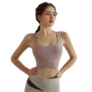运动内衣女跑步防震夏季款外穿裸感美背健身背心防下垂瑜伽服文胸