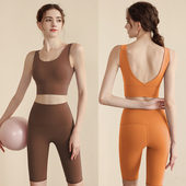 一体运动内衣女外穿防震防下垂跑步健身背心高强度美背瑜伽服套装
