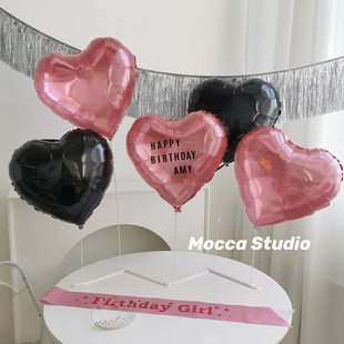 韩风新款桌飘地飘彩色果冻爱心气球告白情人节求婚纪念日婚礼布置